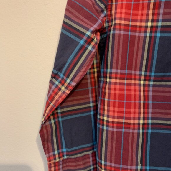 Tea Collection Baby Toddler Red Plaid Button Up Shirt 100% Cotton 18-24M EUC - Picture 8 of 9